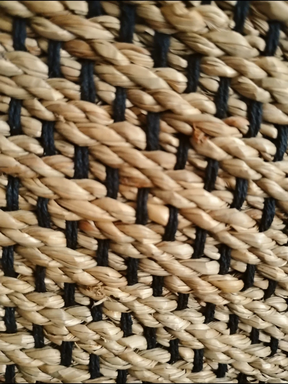 Handwoven Designer Basket with Multicolor Glass Accents. Made In America